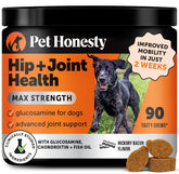 Pet Honesty Hip & Joint Health Max Strength bottle label for natural joint support
