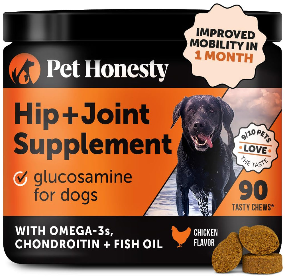 Pet Honesty Hip & Joint Soft Chews bottle aids dog joint support