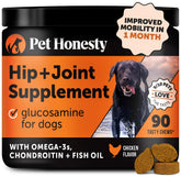 Pet Honesty Hip & Joint Soft Chews bottle aids dog joint support