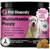 Pet Honesty multivitamin puppy treats with Hickory Bacon flavor support brain health