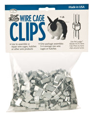 Pet Lodge Wire Cage Clips securely fasten 14-16 gauge wire panels for rabbit hutches and pet homes.
