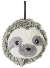 Pet Lou 4 Inch EZ Squeaky Sloth Ball close-up highlights plush exterior for easy grip.