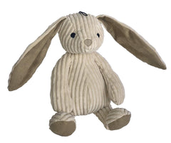 Pet Lou corduroy rabbit toy shows durable fabric for long-lasting play sessions.