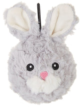 Pet Lou DOG'Z 4 Inch EZ Squeaky Rabbit Toy soft plush exterior ideal for indoor fetch.