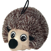 Pet Lou DOG'Z 4 Inch EZ Squeaky Hedgehog Ball plush pink exterior ideal for indoor fetch.