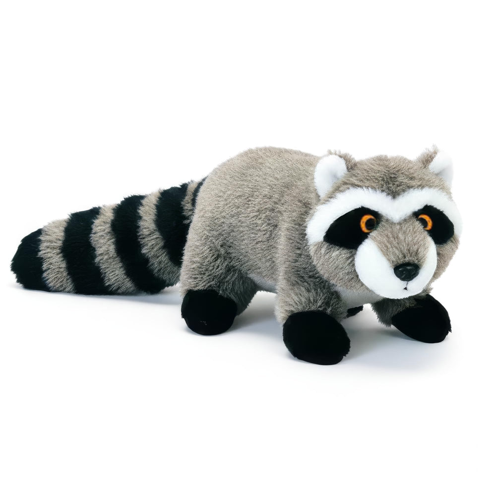 Pet Lou RAC-8 mapache peluche duradero para perros medianos, ideal para juego activo.