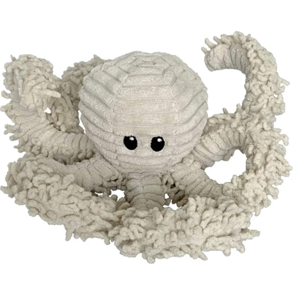 Pet Lou natural nubby plush octopus close-up highlighting textured materials for safe daily play