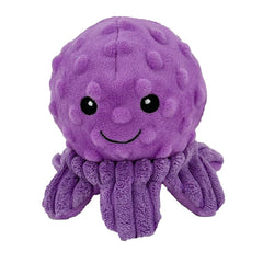 Pet Lou Octopus Plush EZ Squeaky Ball toy—two-pack for extended play and rotation.