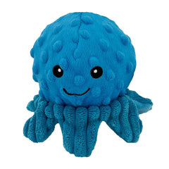 Pet Lou Octopus Plush EZ Squeaky Ball toy—reinforced seams resist tearing during tugging.