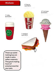 Pet Lou water-friendly ice cream plush toy floating indicates versatile indoor-outdoor play.