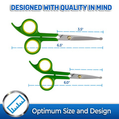 Pet Magasin rounded-tips-safety to prevent poking during sensitive area grooming.