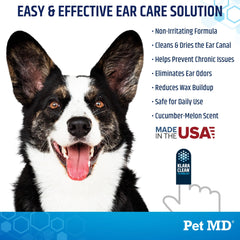 Pet MD Advanced Ear Finger Wipes provide fingertip precision during dog ear cleaning.