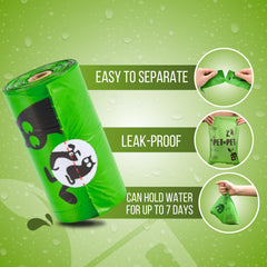 PET N PET 9x13 inch bags cover waste with room to twist.