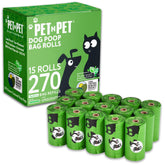 PET N PET green poop bags roll ready for quick cleanups on walks.