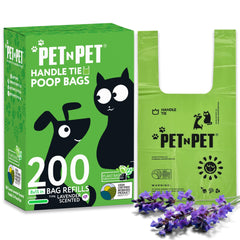 PET N PET lavender poop bags roll for odor-free walks