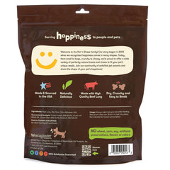 Pet 'n Shape beef lung patties ingredients closeup highlighting simple four-ingredient recipe