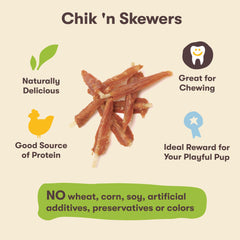 Pet 'n Shape Chik 'n Skewers chicken breast filets deliver natural flavor
