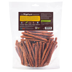 Pet 'n Shape Chik 'n Sweet Potato Stix ingredients close-up highlights natural chicken and sweet potato