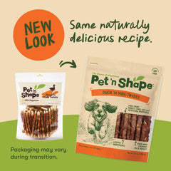 Pet n Shape Hide Twists rawhide twist with duck; grain-free treat for all life stages