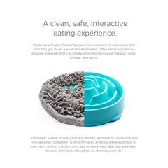 Pet Parents Forager Bowl non-slip-back reduces slipping during meals.
