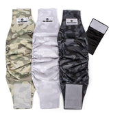 Pet Parents Washable Belly Band small black demonstrates a secure, reusable option for male dogs.