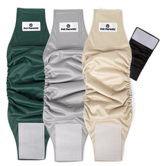 Pet Parents washable belly band small spruce packaging, ready-to-use 3-pack for quick urine management.