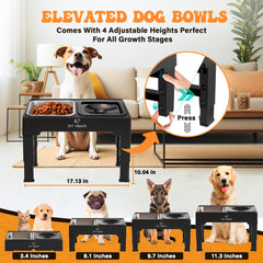 PET POWER height-adjustable-dog-feeder adapts as your dog grows.