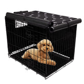 Pet Prime dog crate cover on 24x18x19 crate, quick installation demonstrated