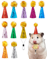PET SHOW 10-pack mini hats package shows colorful tiny pet hats for photos