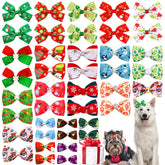 PET SHOW Christmas dog bow 2in on a cute pup for holiday style