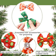 PET SHOW Christmas dog bow 4in provides bold holiday flair for large dogs