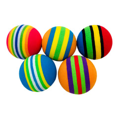 PET SHOW colorful rainbow foam balls highlight bright colors for attention grabbing play