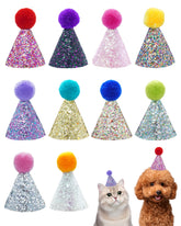 PET SHOW mini dog hats with sequins create festive party photos.