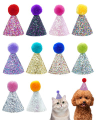 PET SHOW mini dog hats with sequins create festive party photos.