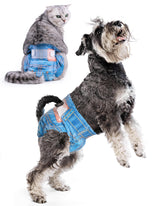 Pet Soft dog diapers with fashion jeans pattern offers a stylish fit for tiny dogs
