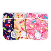 Pet Soft female dog diapers with three patterns for daily reuse