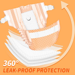 Pet Soft ultra-absorbent core diaper image demonstrates quick urine absorption