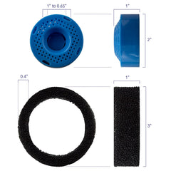 PET STANDARD pre-filter sponges pack showing debris-trap bundle for fountain longevity.