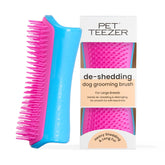 Pet Teezer cepillo para deslanado de perros, elimina pelo suelto sin irritar la piel.