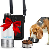 Pet Vet Hydropet bottle side view emphasizes durable stainless steel for daily walks