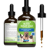 Pet Wellbeing Blood Sugar Gold dogs bottle pour facilitates easy daily dosing for holistic support.