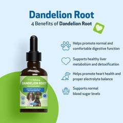 Pet Wellbeing Dandelion Root powder scoop signals easy dosage.