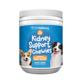 Pet Wellbeing Kidney Support Chewies bottle—vet-formulated kidney care for dogs.