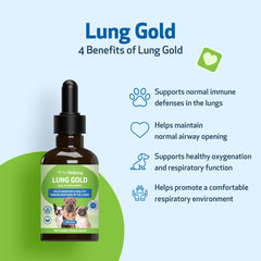 Pet Wellbeing Lung Gold mealtime mix helps blend into food for convenience.