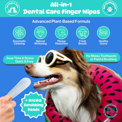 Pet Wipe Pals micro scrubbing beads with diamond-side for plaque removal
