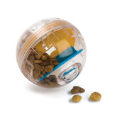 Pet Zone IQ Treat Ball durable-shell during play supports interactive learning.