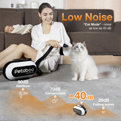 Petaboo dog dryer all-in-one storage keeps accessories organized.