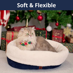 Petace soft suede fabric bed feels plush and secure for pets