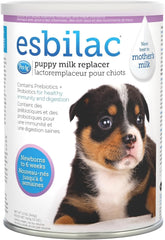 PetAg Esbilac 12oz puppy milk powder can for newborn nutrition.