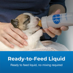PetAg Esbilac liquid warm-to-room-temperature serving for comfortable feeding.